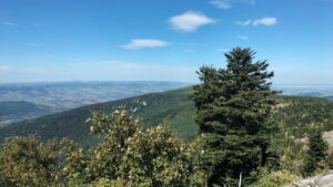 Vue sur la vallée du Rhône depuis le massif du Pilat